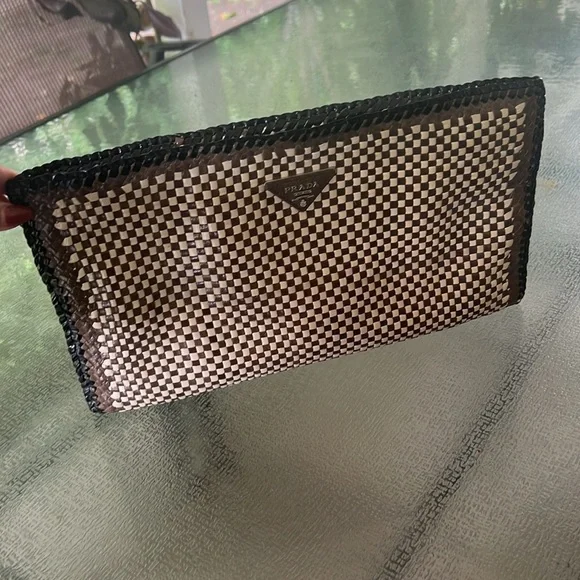Prada Leather Woven Clutch - Picture 12 of 14